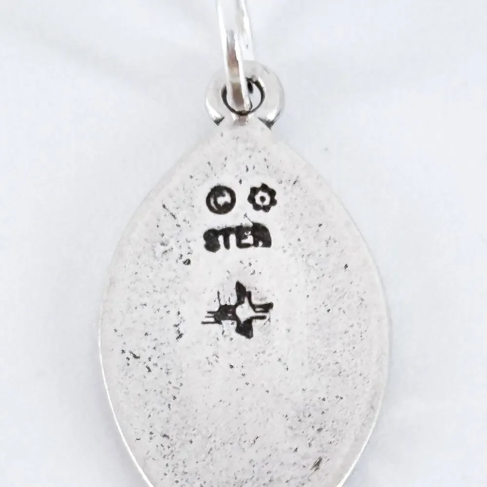 Sterling Silver Christian Ichthys Fish Pendant | Vintage Religious Charm Jewelry